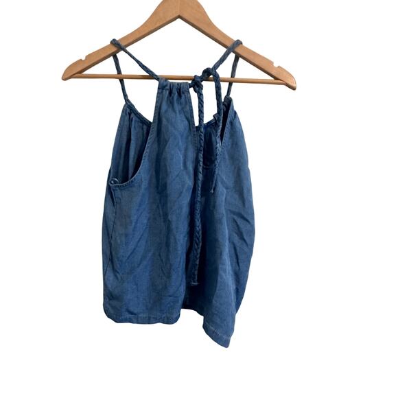Joie NWT Lyocell Braided Tie Bac Chambray Top Size XS - Picture 2 of 3
